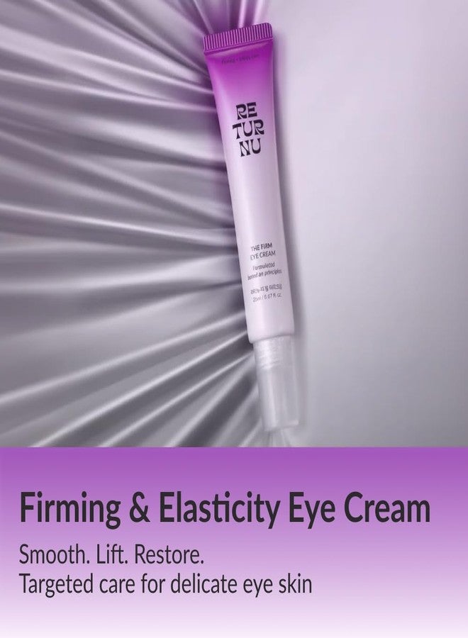 RETURNU The Firm Eye Cream, Anti-Wrinkle & Firming with Bakuchiol, Copper Peptides & Korean Thistle, Reduces Under Eye Puffiness & Fine Lines, Vegan Cruelty Free Korean Skincare (20ml / 0.67 fl. oz) - Image 2
